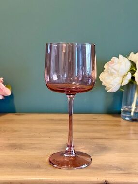 Our Place Rosa Stemmed Wine Glass Pink Mauve 12oz Sold Out